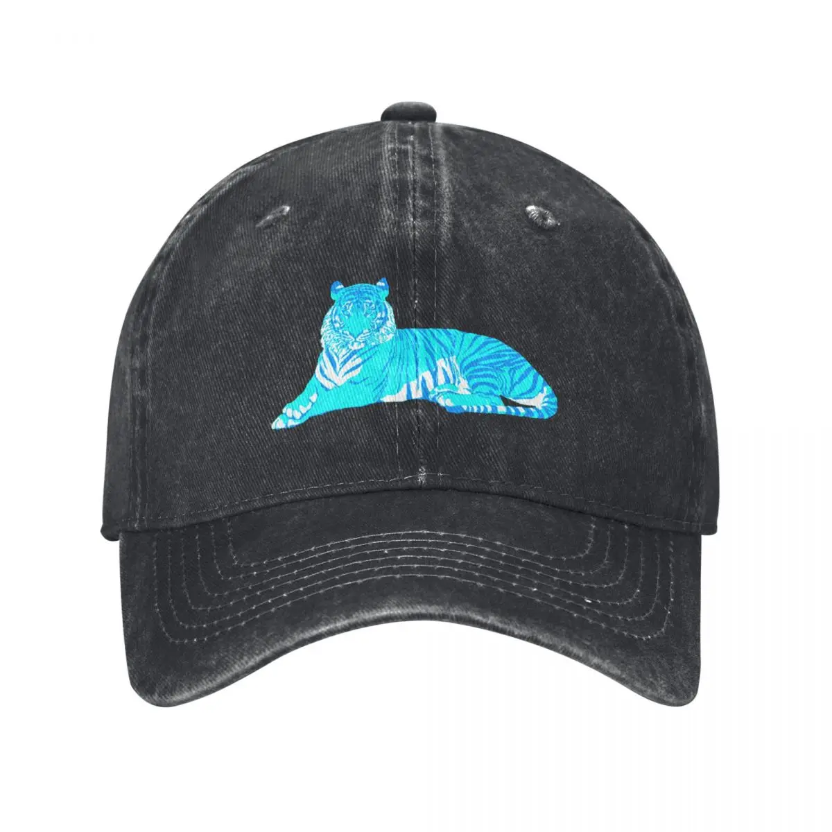 Turquoise Irritated Tiger Baseball Cap Thermal Visor |-F-| Beach Bag Hats For Women Men's