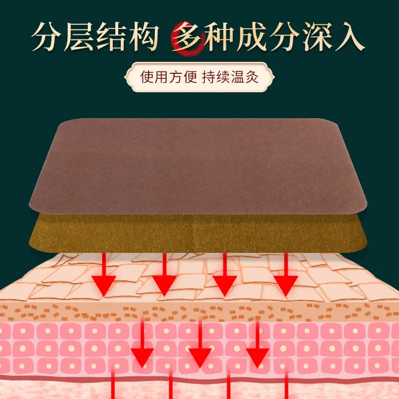 100PCS Sanqi Huangjiang Warm Cream Pad Self heating Ginger Warm Sticker for Back Pain Joint Heating Pad Heat Compression