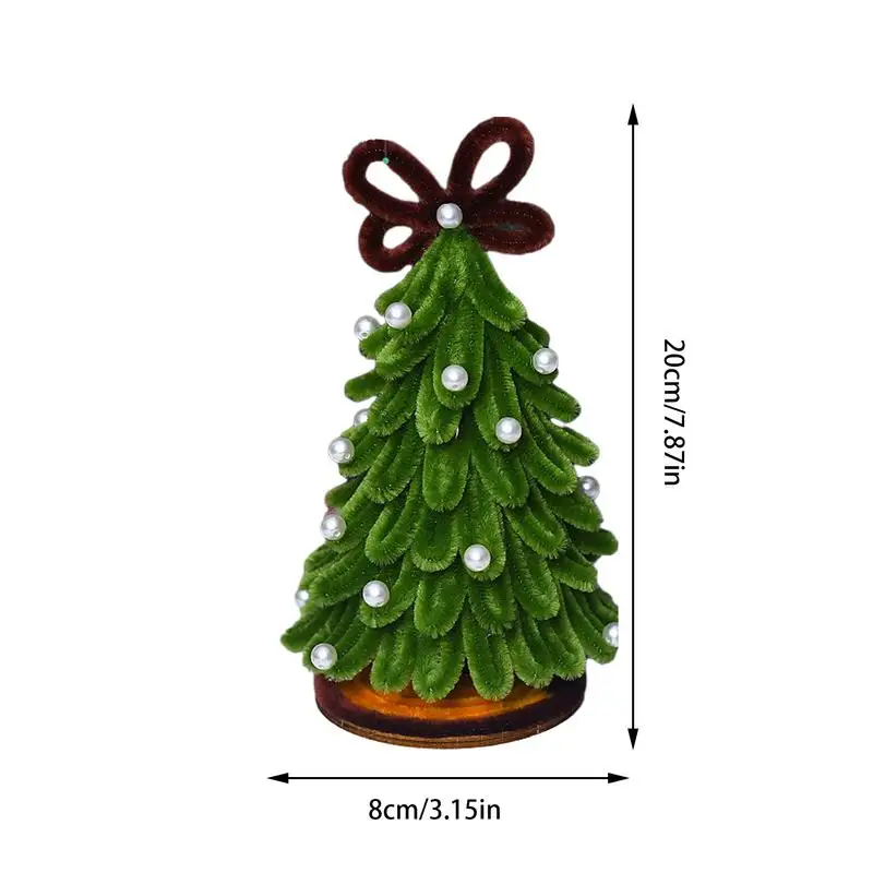 Kit de artesanía de árbol de Navidad 3D, árbol de Navidad para niños pequeños con adornos de luces, decoración para niños, Kit de fabricación de tarjetas artesanales de Navidad