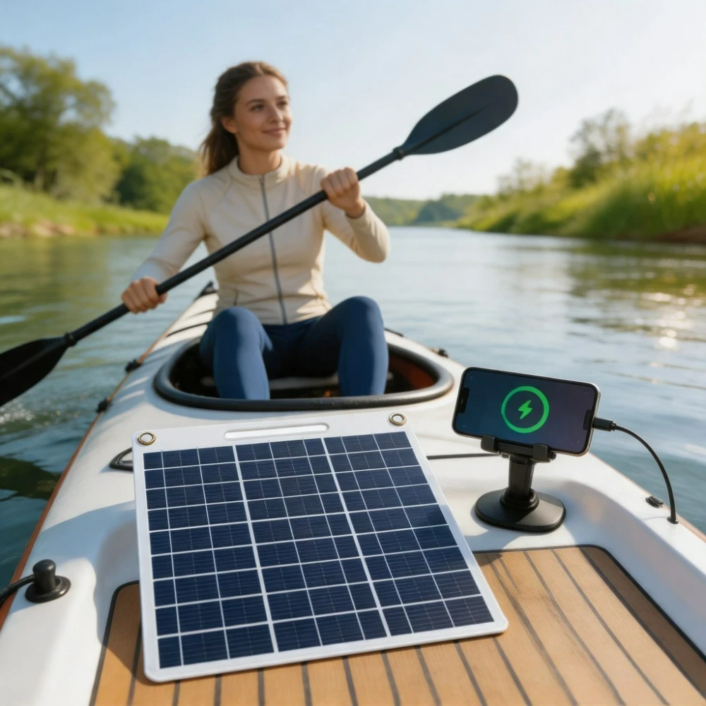Compact Size Waterproof Solar Panel 15W 20W 5V Dual USB Fast Charging Outdoor Emergency Charging Device for Camping Hiking