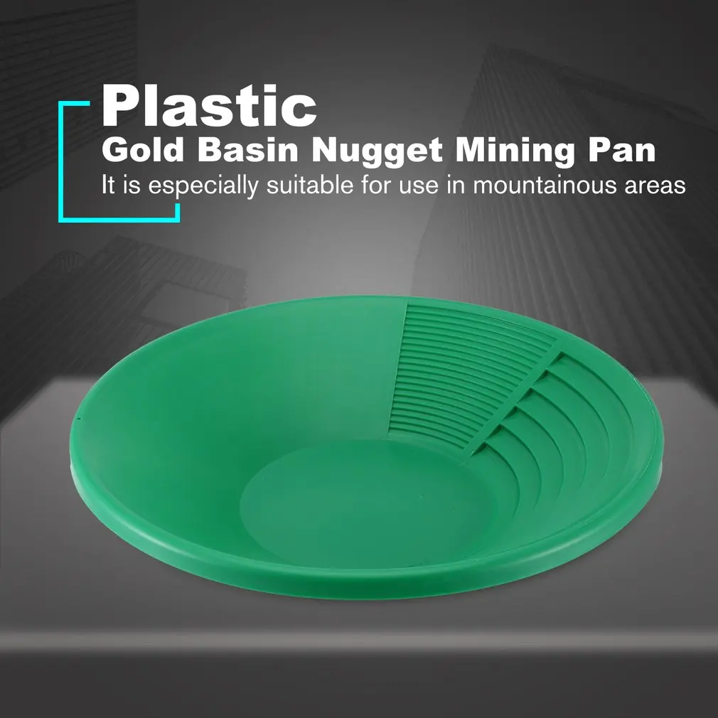 Plastic Gold Basin Nugget Mining Pan Dual Riffle Dredging Prospecting River Tool for MD-3030 Metal Detector Accessories