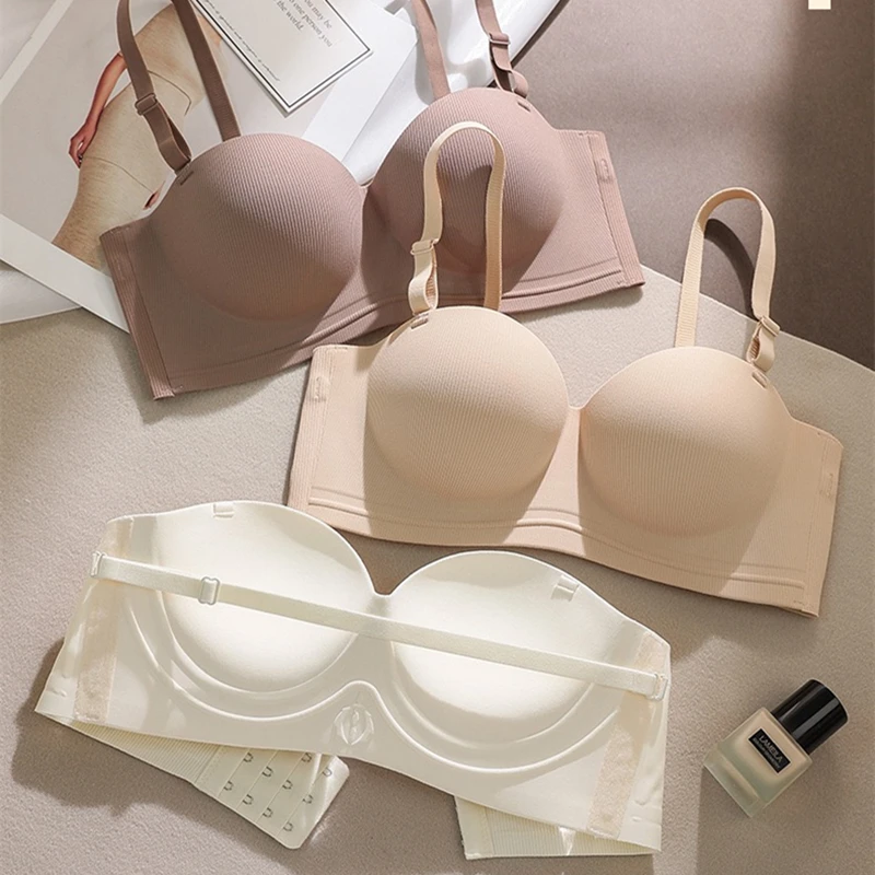 كوب مستدير ثلاثي الأبعاد مع أشرطة كتف ومفاتيح حسب الرغبة بدون آثار وجمع حمالات الصدر النسائية بشكل مريح #6