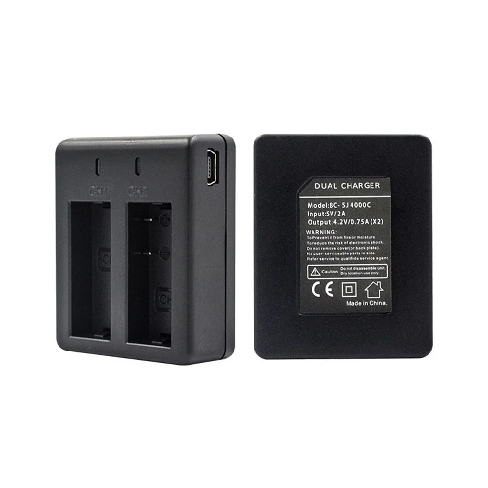 Battery Charging Hub Charging 2 Batteries Action Camera Charging Station Compatible For SJCAM/SJ4000/F60/F68 Cameras