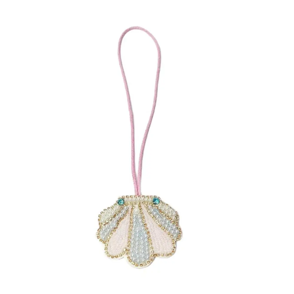 Whale Coconut Tree Starfish Hanging Rope Keychain 3d Handmade Rhinestone Beaded Patches Crystal Bag Lanyard Hanging Decoration