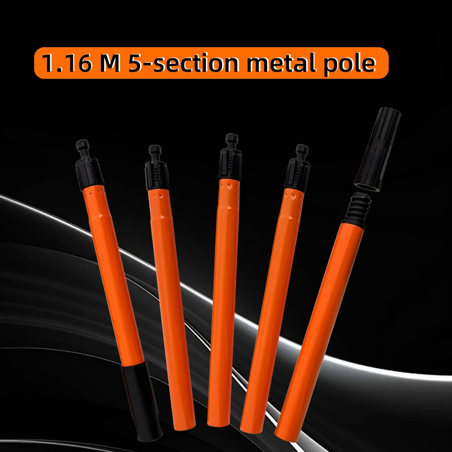 Telescopic Detachable Connecting Extension Pole 5 Segments, Dual-Purpose Interface Long Rod for Wall Paint Roller Brush