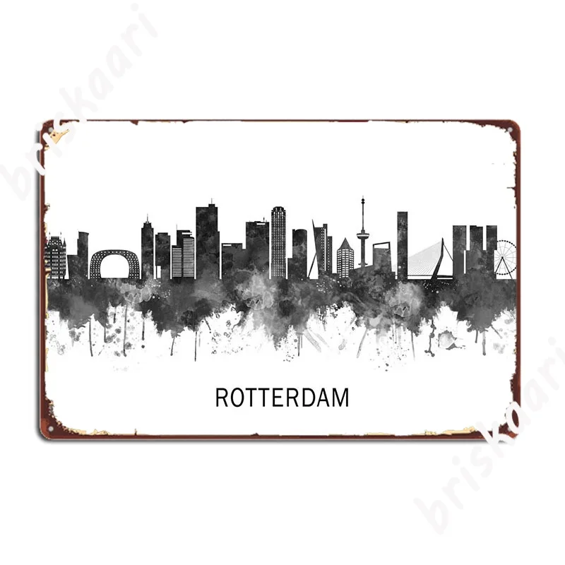 Rotterdam Netherlands Metal Sign Design Club Bar Wall Pub Plaques Tin Sign Poster