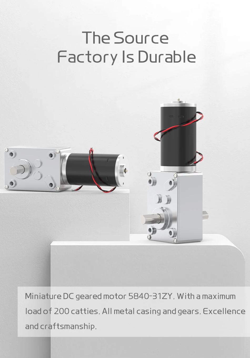 Bringsmart 5840-31zy DC 12V Getriebemotor mit Doppel-Kurzwelle, Umkehrgetriebe, Vollmetallgetriebe, 12-470 U/min Drehzahlmotor 24V Br – Detail 7