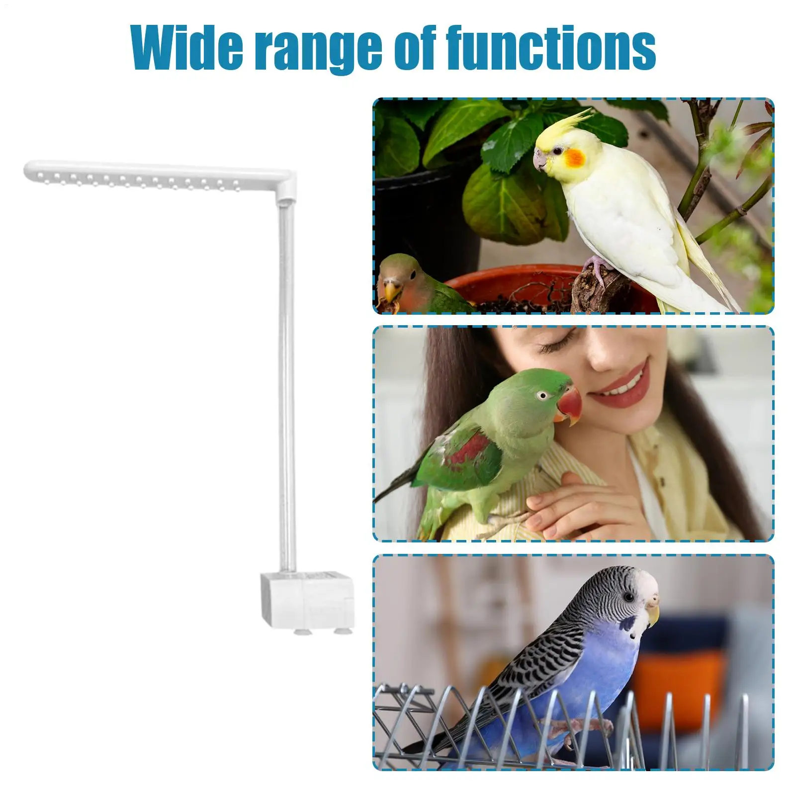 Parrot Shower Cage Bird Bath with Shower Head Convenient Automatic Easy install Pet Pool for Budgies Parakeet Bathing Accessory