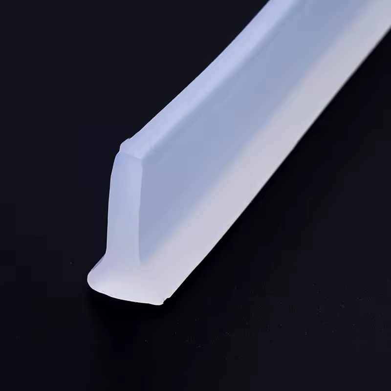 Rubber Silicone Shower Barrier Water Stopper Bathroom Waterproof Strip Water Retaining Strip Bendable Door Bottom Sealing Strip - Image 8