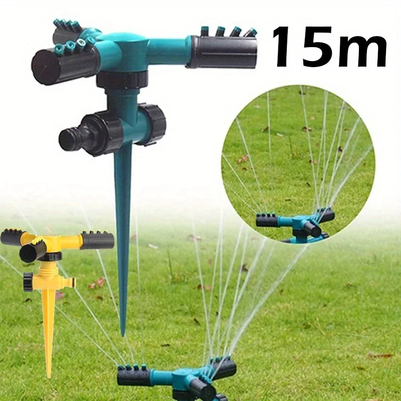 360 Degree Automatic Rotating Sprinkler for Lawn Ground Insert Drip Irrigation Watering Sprayer Garden Supplies