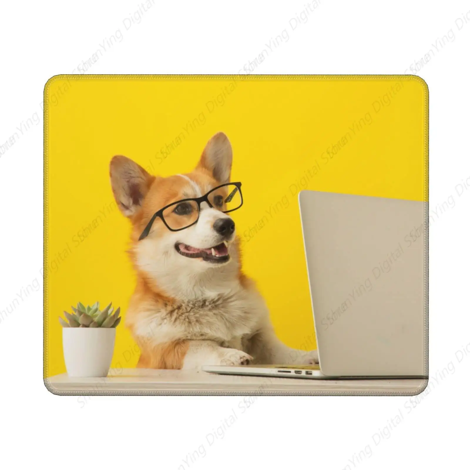 

Interesting Corgi Pet Dog Mouse Pad Non Slip Rubber Game Lockside Mouse Pad Suitable For Home Office Laptop 18*22cm