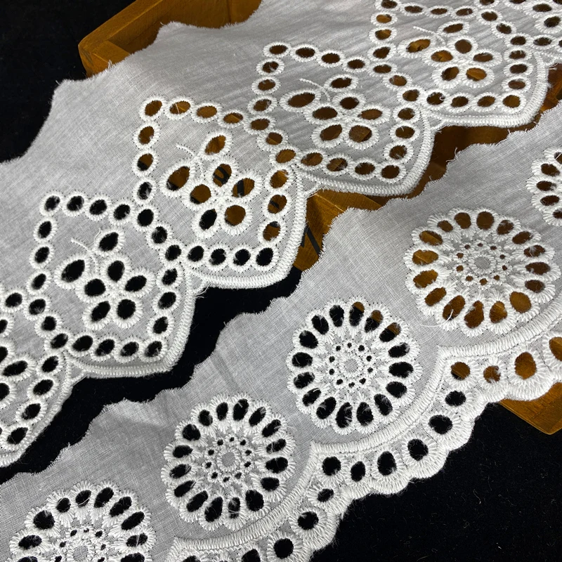 Custom Made Lace Accessories, Dress with Skirt Decoration, Collar Embroidery, Hollow Cotton Thread, Edge Fabric Material,  New