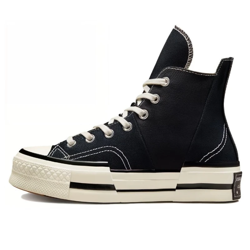 Converse chuck taylor all star 70 hi plus lona preto branco das mulheres dos homens sapatos casuais altos respirável esportes tênis de skate