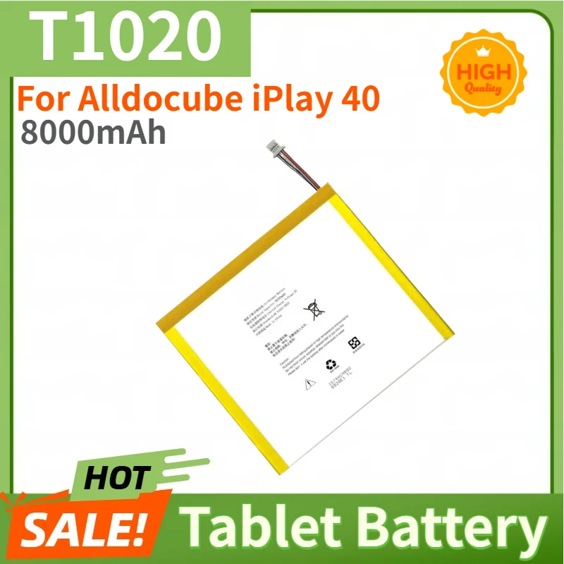 T1020 8000mAh Tablet Battery For Alldocube iPlay 40 High Quality Replacement Battery