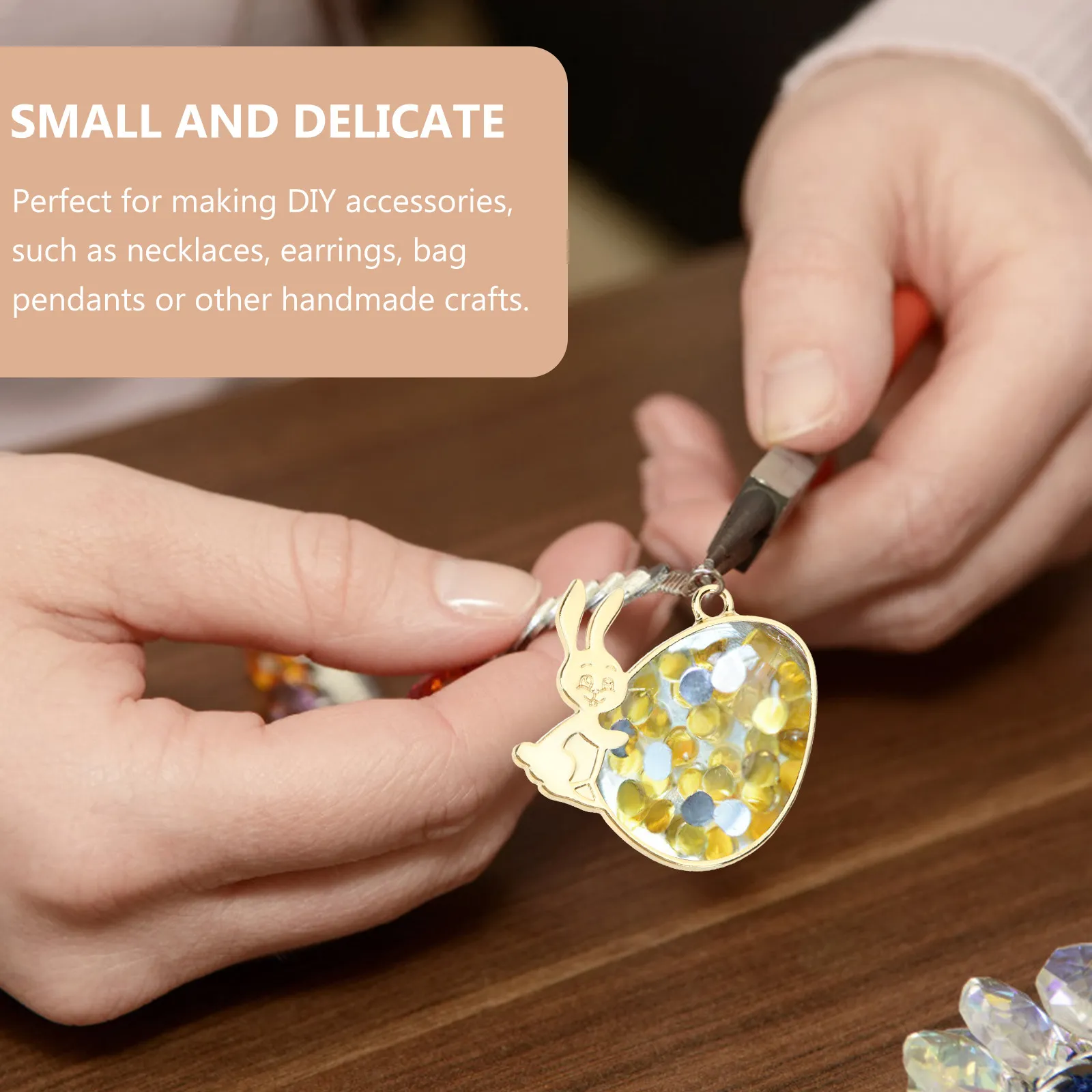 25Pcs Open Rabbit Metal Bezel Pendants for Resin Jewelry Making DIY Bracelets Necklace Charms Jewelry Craft Supplies