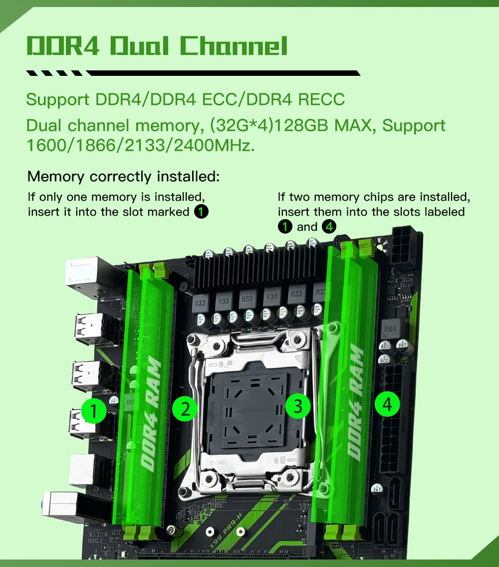 MACHINIST X99 PR9-H Motherboard Combo With Intel Xeon E5 2650 V3 CPU LGA 2011-3 Support DDR4 Dual-channel RAM NVME/SATA M.2
