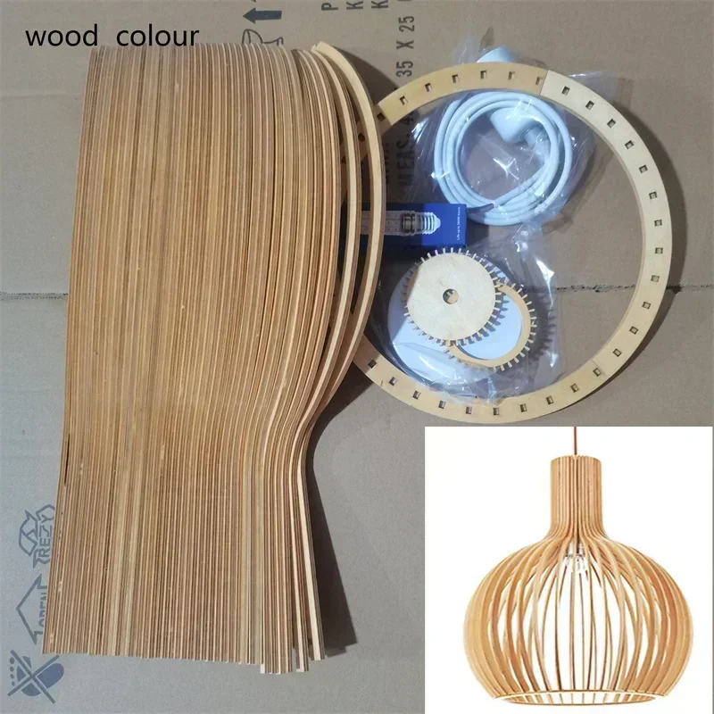 Holland Designer Landelijke Stijl Foscarini massief houten Kooi Kroonluchters Licht Zwart Bamboe Lamp Verlichtingsarmaturen VIP Drop Shipping - afbeelding 1