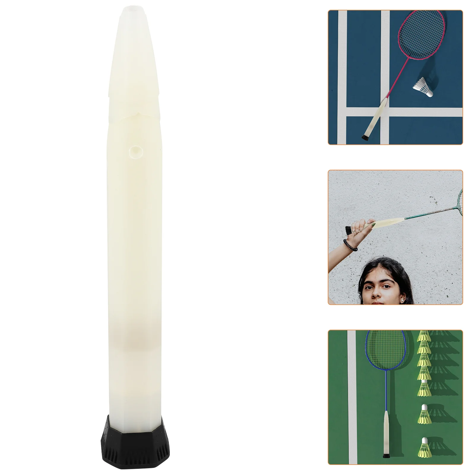 Tennis Badminton Racket Handle Bat Grip Detachable Grips Strengthener White Plastic Replacement