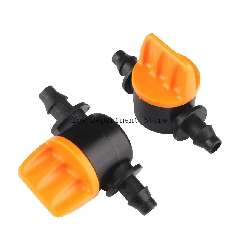 

50Pcs 1/4Inch Pipe Mini Valve 4/7Mm Hose Controller Barbed Adapter Agriculture Drip Irrigation Watering System Fitting