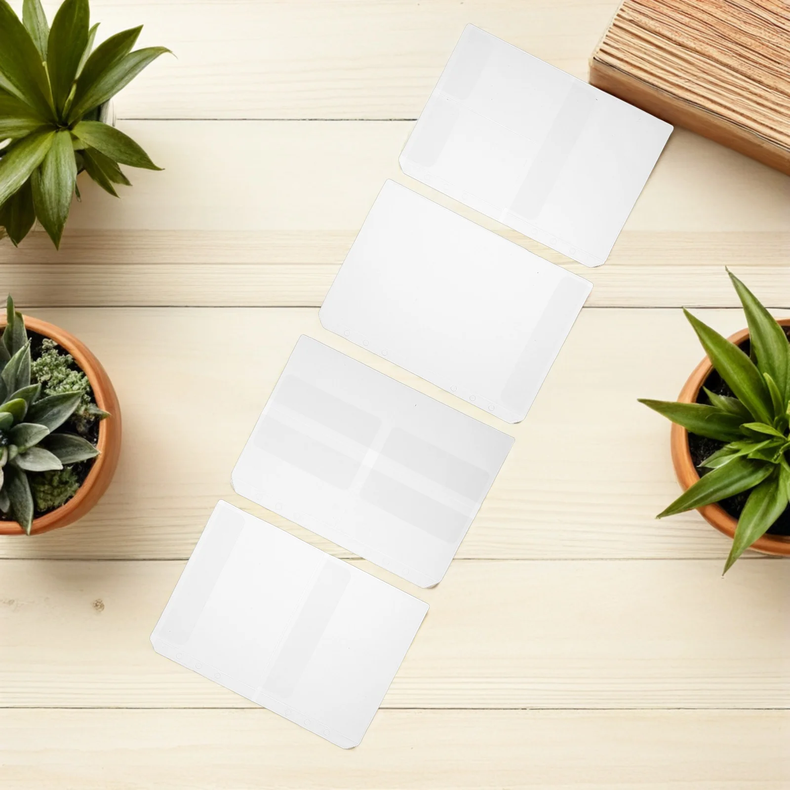 

Набор из 24 прозрачных водонепроницаемых папок-конвертов на молнии для блокнотов, визиток и чеков