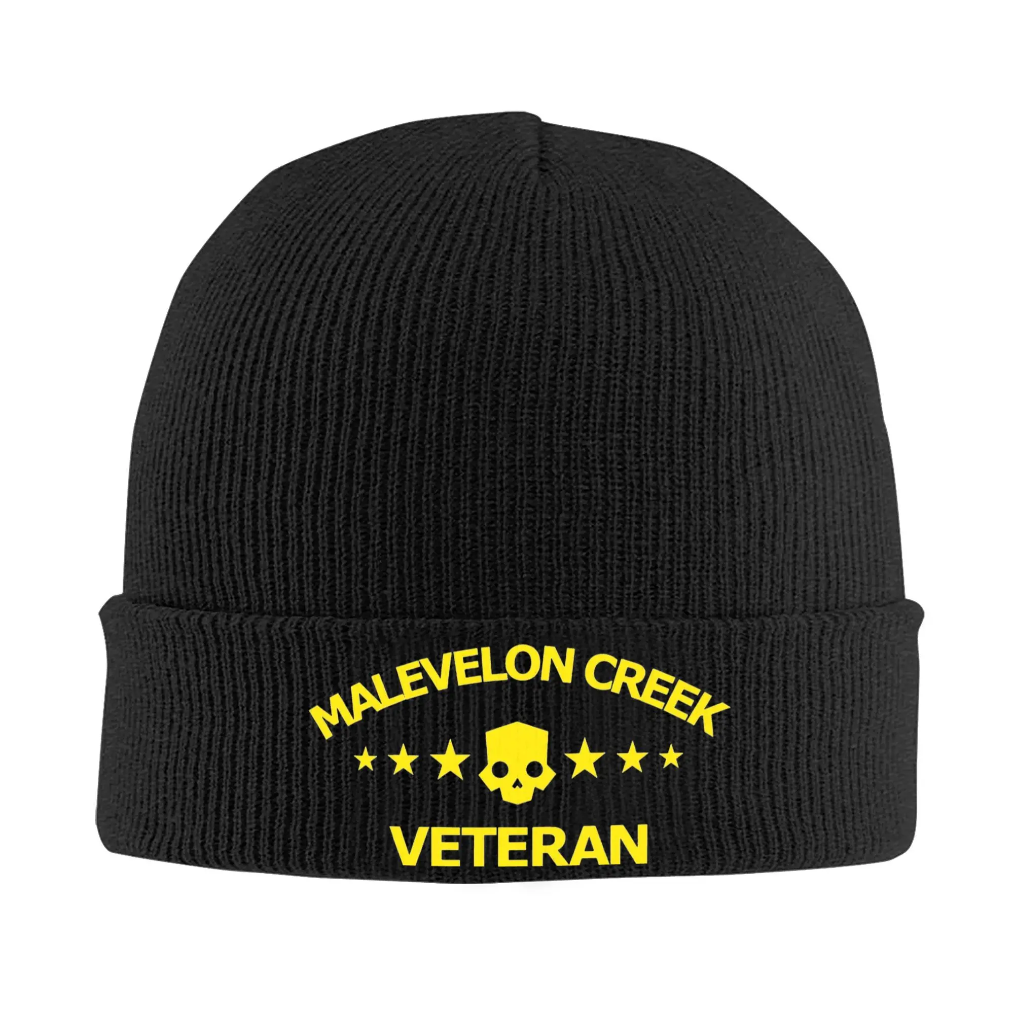 Helldivers 2 Malevelon Creek Veteran Knitted Hat for Women Men Beanies Autumn Winter Hip Hop Hats Acrylic Video Game Warm Caps