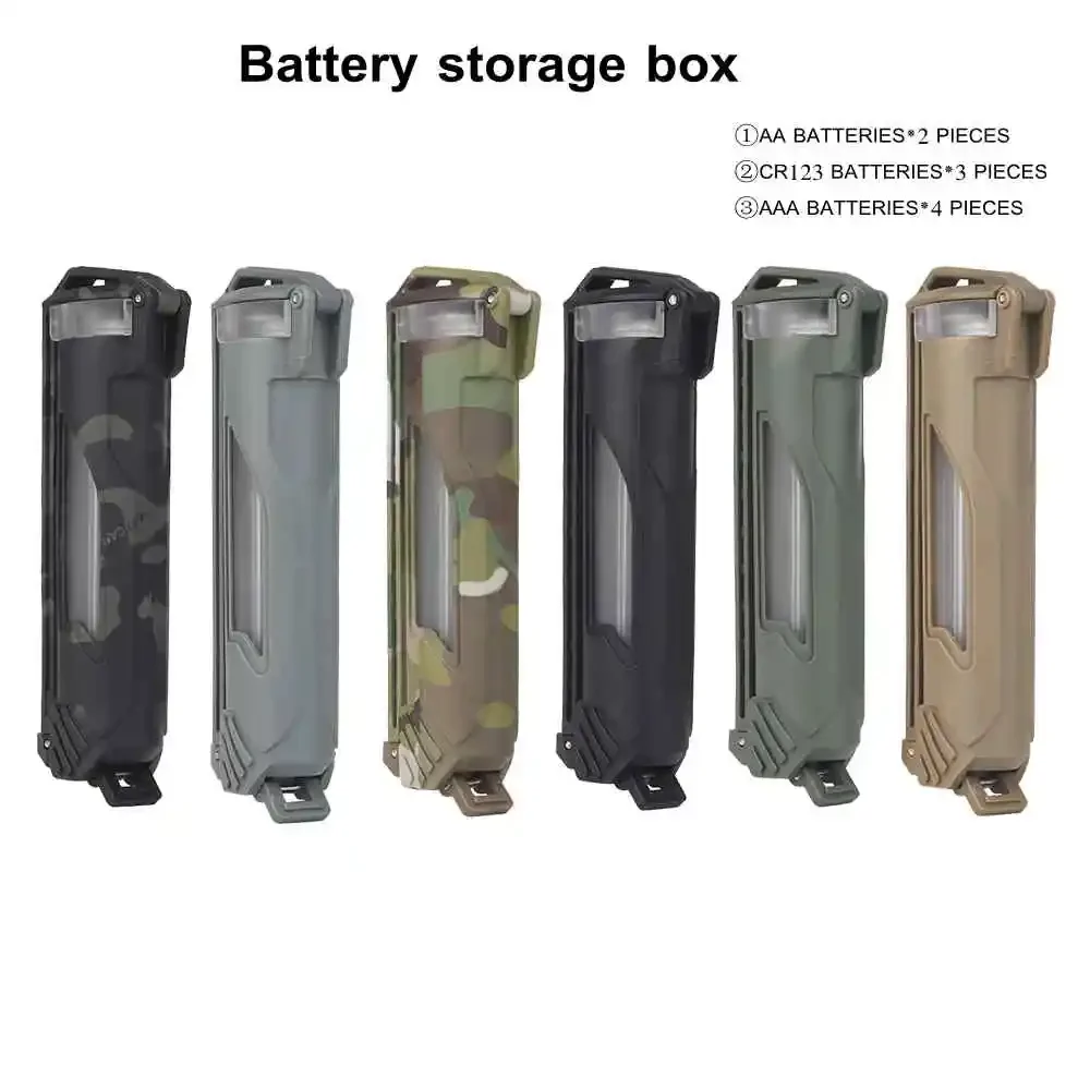 Portable Durable Battery Storage Container Box Waterproof Case For 2x CR123 4x AAA 2x AA Batteries Paintball Accessories