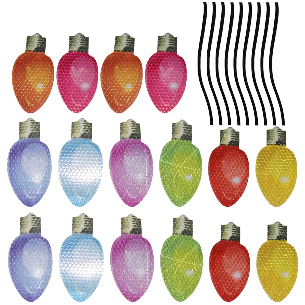 

1Set Reflective Light Bulb Car Magnets Christmas Magnetic Stickers Car Decoration Refrigerator Decorative Reflective Christmas