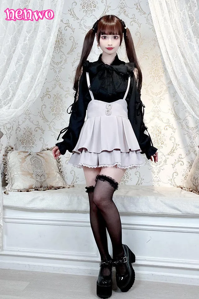 

Платье на бретелях, милое платье с тонкой талией, кружевное лоскутное бальное платье, универсальное Mujer Faldas, японская студенческая юбка в стиле Лолиты с рюшами