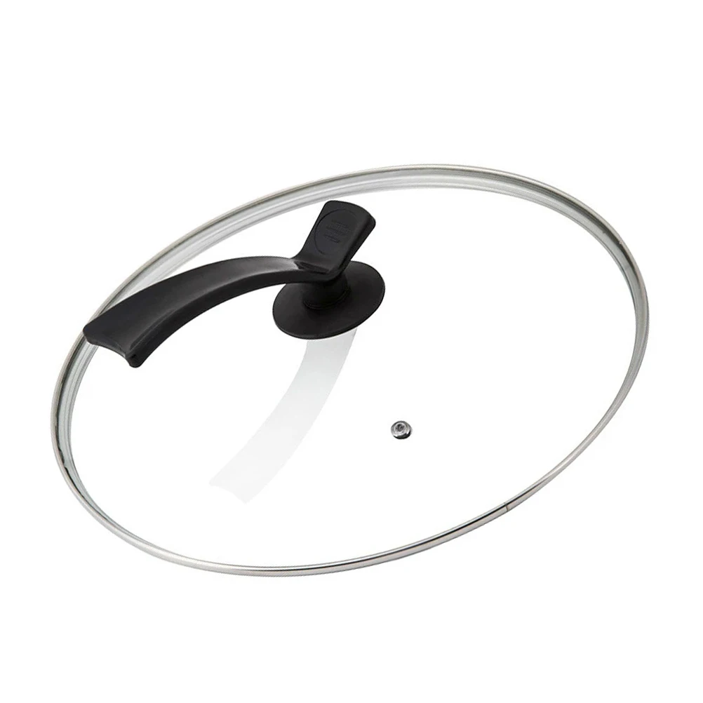 

Tempered Glass Lid Universal Pot Cover Visible Design Reusable Non-Deform Cooking Tool for Wok Pan Household Kitchen