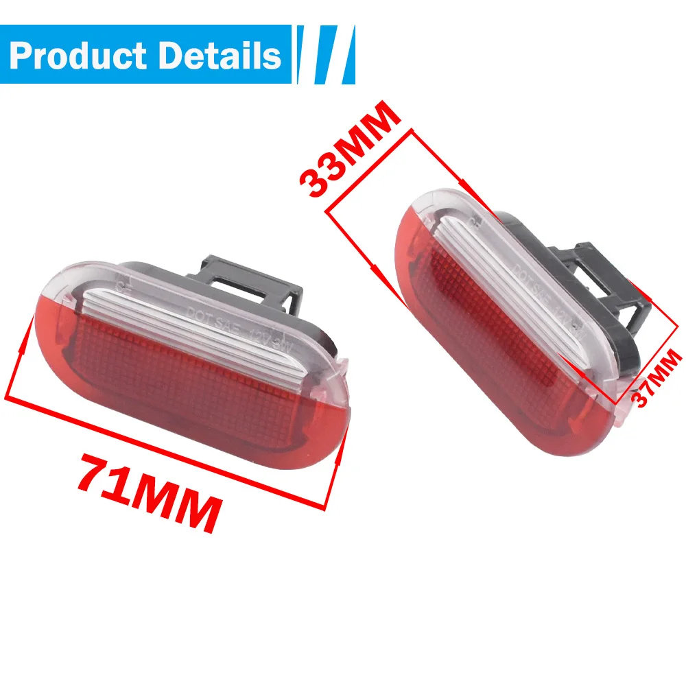 2X LED Courtesy Lamp Deur Licht Wit Verlichting Voor VW Golf Kever Cabrio Jetta Bora Polo Sharan Vento Touran Skoda Octavia Seat
