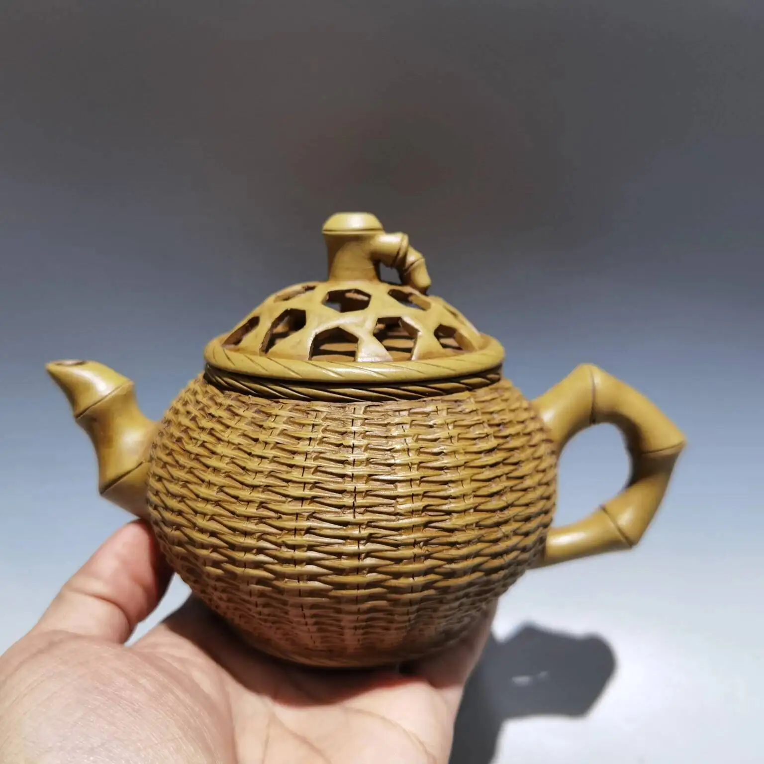 Tetera China Yixing Zisha Hecha a Mano con Arcilla, Diseño Exquisito de Dátiles Rojos, 360cc