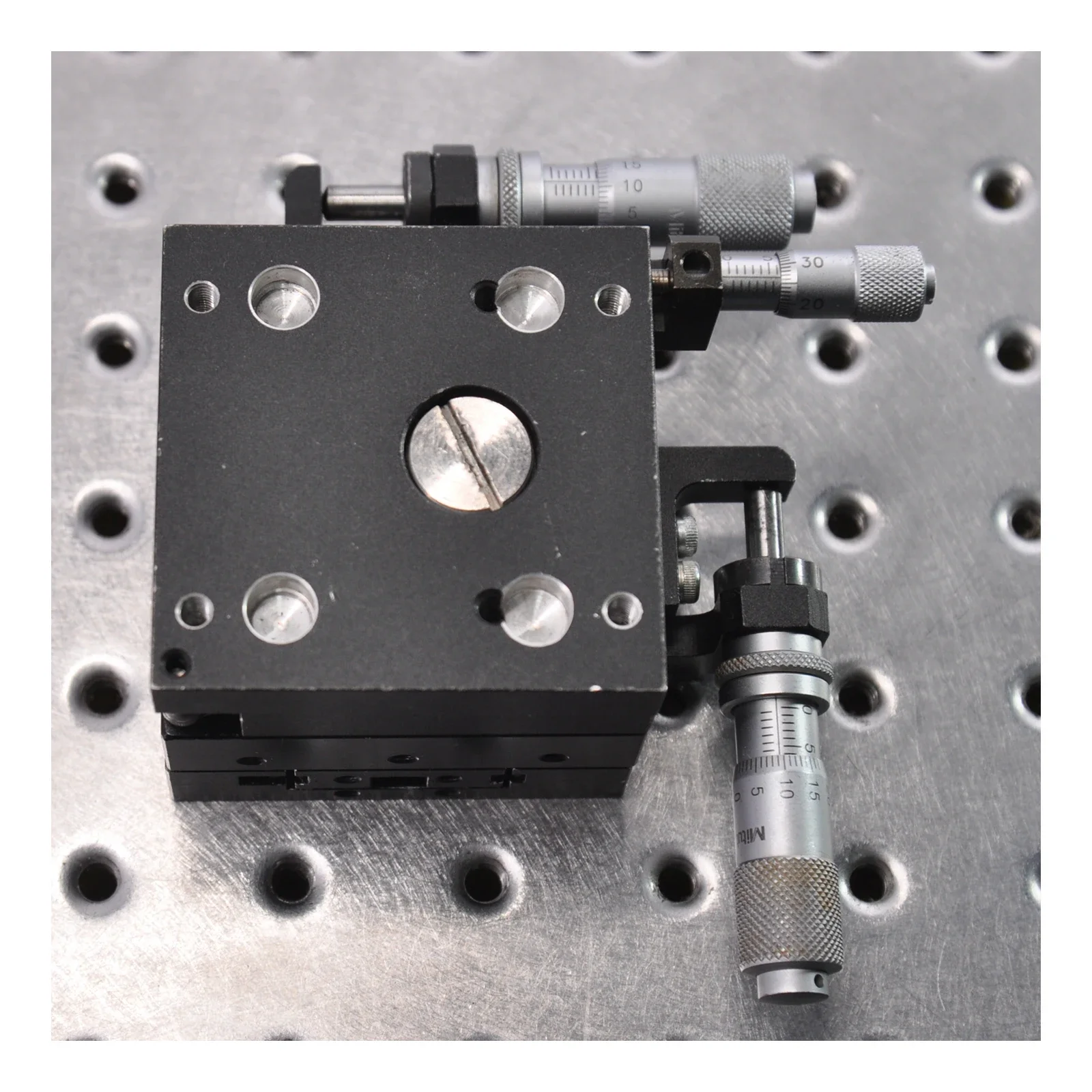 Xyr Axis 60mm Manual Adjustment Optical Precision Displacement Platform Small Angle Rotation Fine-Tuning Slide Height 50x50mm