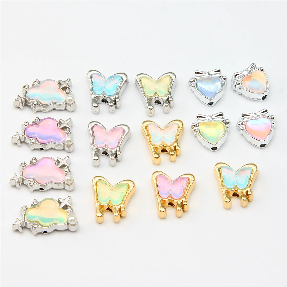 30pcs Butterfly Love Cloud Beads Separate Beads Diy Handmade Bracelet Necklace Beads Mobile Chain Accessories Wholesale