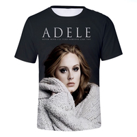 Summer Adele Adkins 3D Print T-Shirts Streetwear Men Women Fashion Oversized Short Sleeve T Shirt O-Neck Kids Tees Tops Clothing