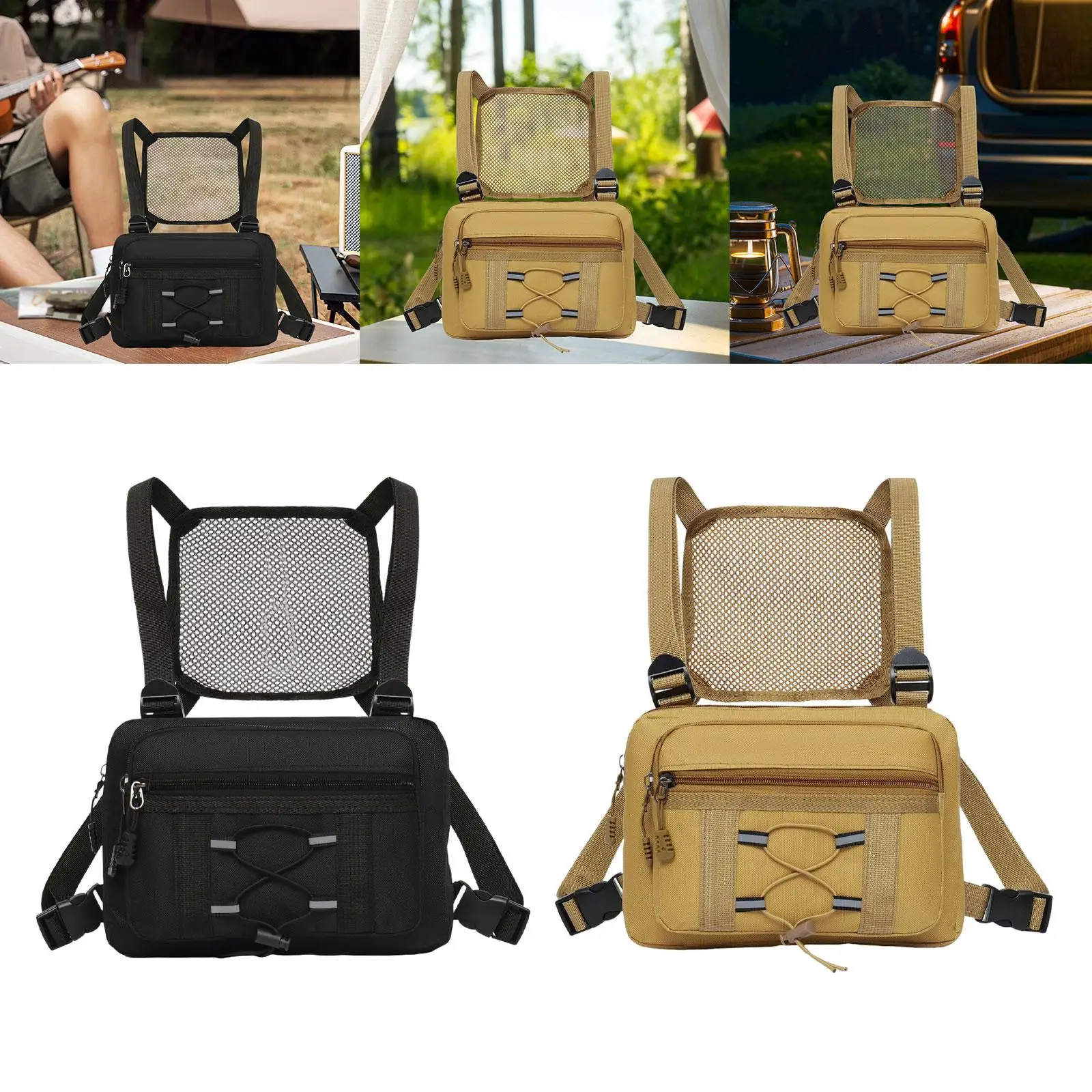 Breathable Binocular Harness Chest Bag with Rangefinder Pocket for Birdwatching Hiking Camping Waterproof Bino Pouch view 5