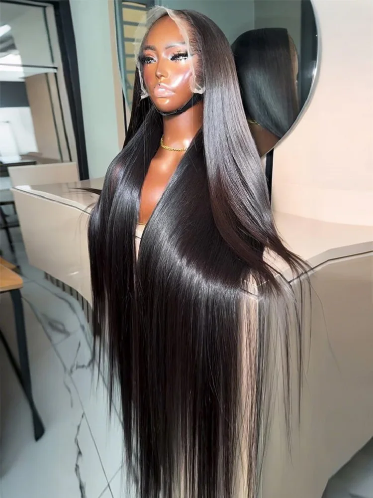 30 بوصة مستقيم الدانتيل الجبهة الباروكات شعر الإنسان HD شفافة الدانتيل الجبهة الباروكات للنساء قبل قطعها 200 الكثافة الباروكات الأمامية الإنسان