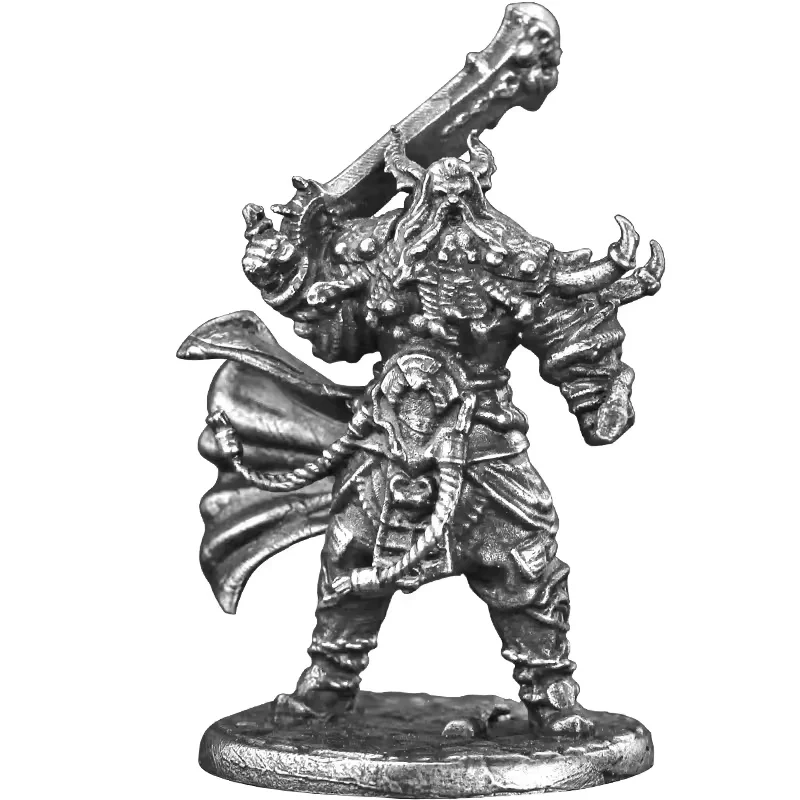 Miniatura de Soldado de Fantasía Oscura Pintada, Metal Demon Warlord, Juego de Mesa, Figuras de Soldados, Adorno de Escritorio, Colección, Regalo para Novio