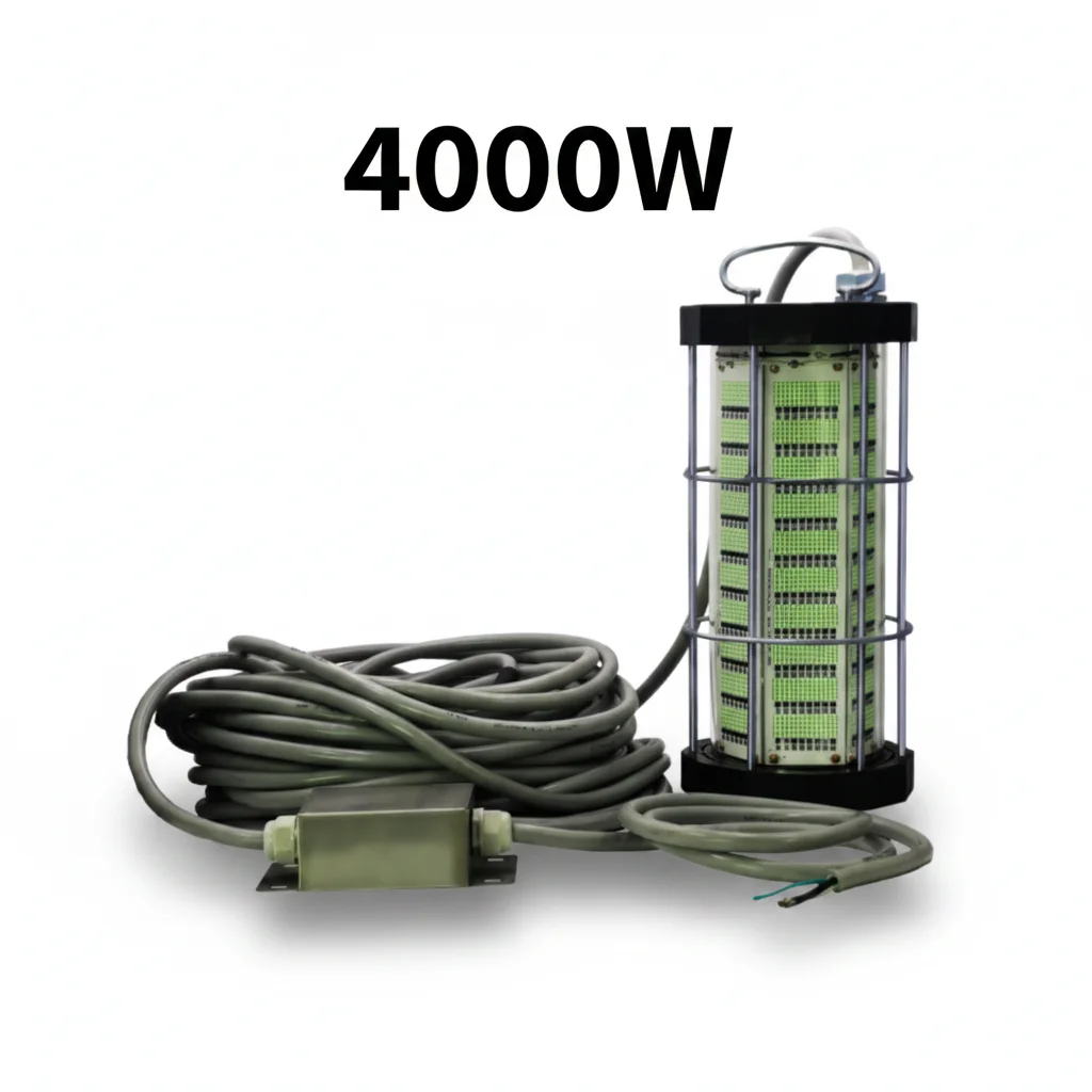 110v/220v 4000w Waterproof IP68 Underwater LED Multi-color Fishing Lamp Aluminum Alloy 2-Year Warranty 100-500m Lighting