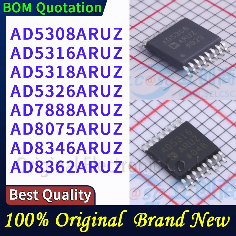 

AD5308ARUZ AD5316ARUZ AD5318ARUZ AD5326ARUZ AD7888ARUZ AD8075ARUZ AD8346ARUZ AD8362ARUZ В наличии Оригинальные высококачественные компоненты