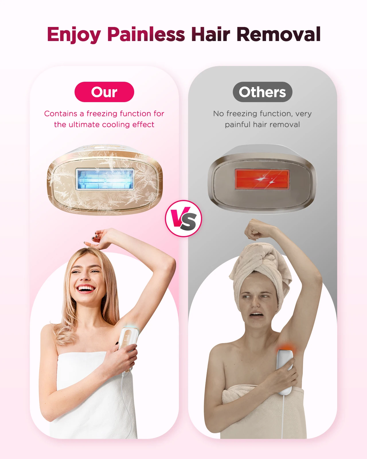 IPL alat Laser penghilang bulu, perangkat penghilang bulu Laser pendingin es 3 dalam 1 tanpa rasa sakit 16J fotoepilator permanen seluruh tubuh untuk pria dan wanita