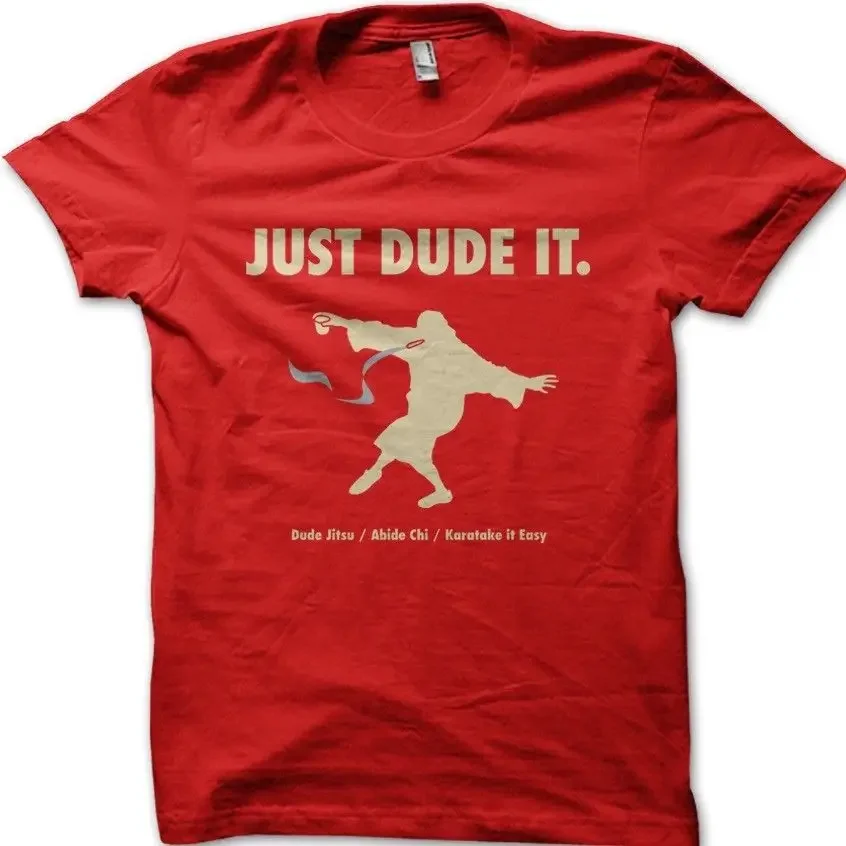 The Big Lebowski Just DUDE It Jeff Bridges ABIDE Dudeism T-Shirt Men\'s Summer Cotton O-Neck Short Sleeve T Shirt New Size