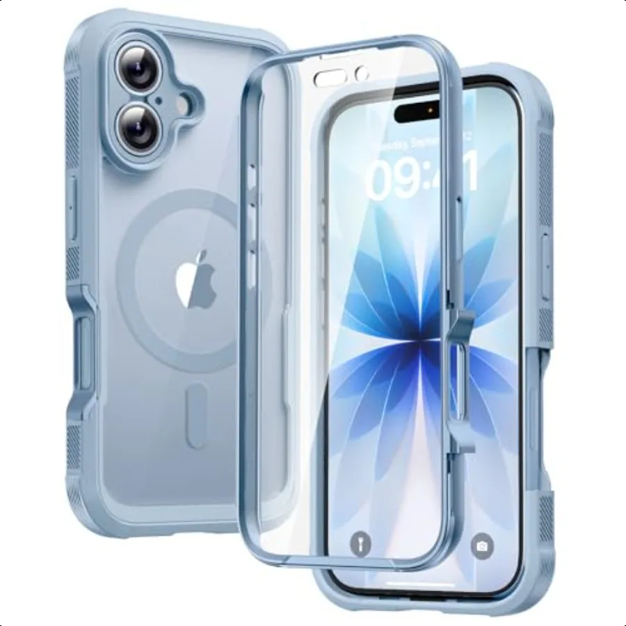 

Магнитный чехол Diaclara для iPhone 17, 6,3-дюймовый бампер для всего тела [совместим с MagSafe], военный защитный чехол с защитой от падения