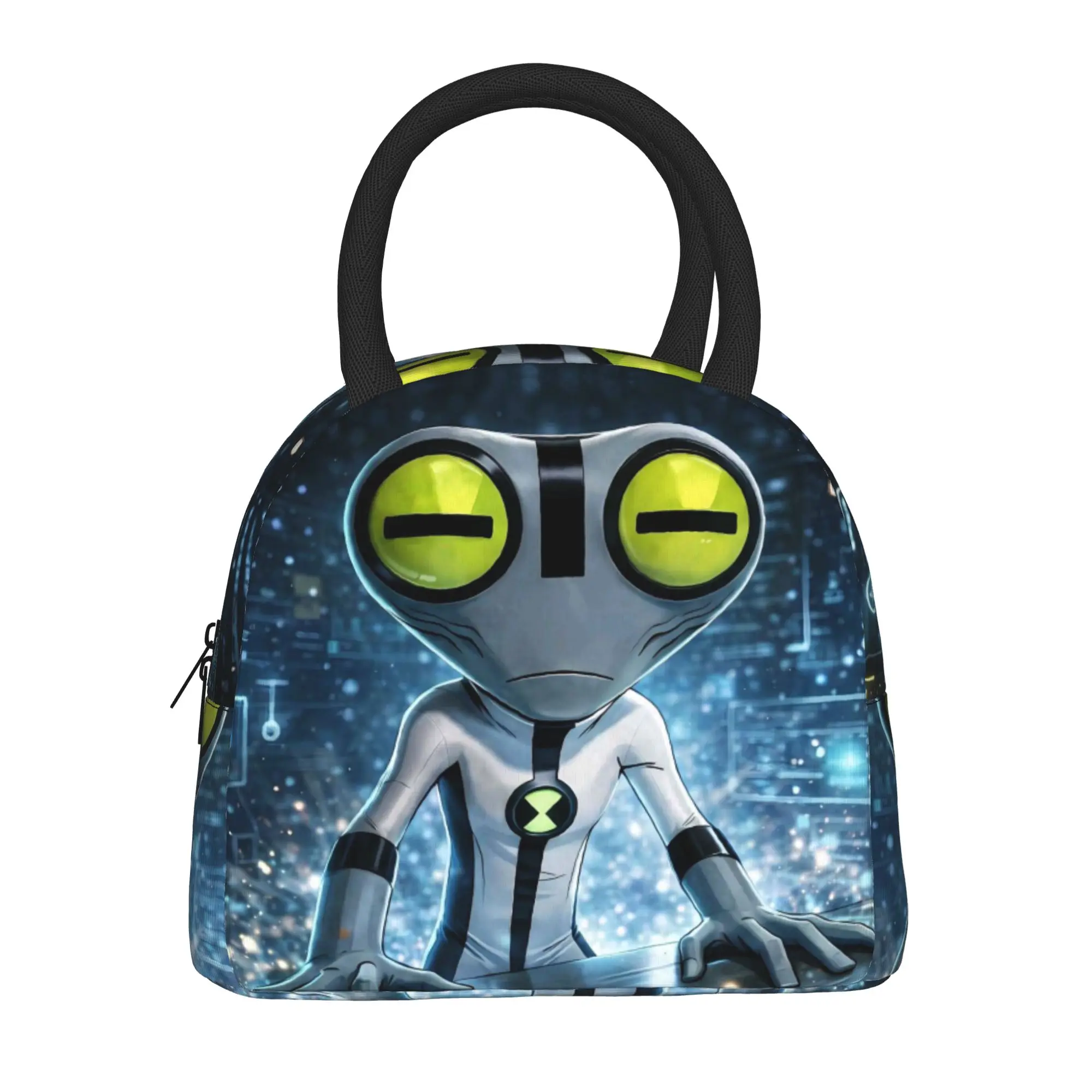 Back to school season Ben 10  Snack Bag Grey Matter Ben 10 Tech Art Washable Fashionable Daily Food Organizer Lunch Bag