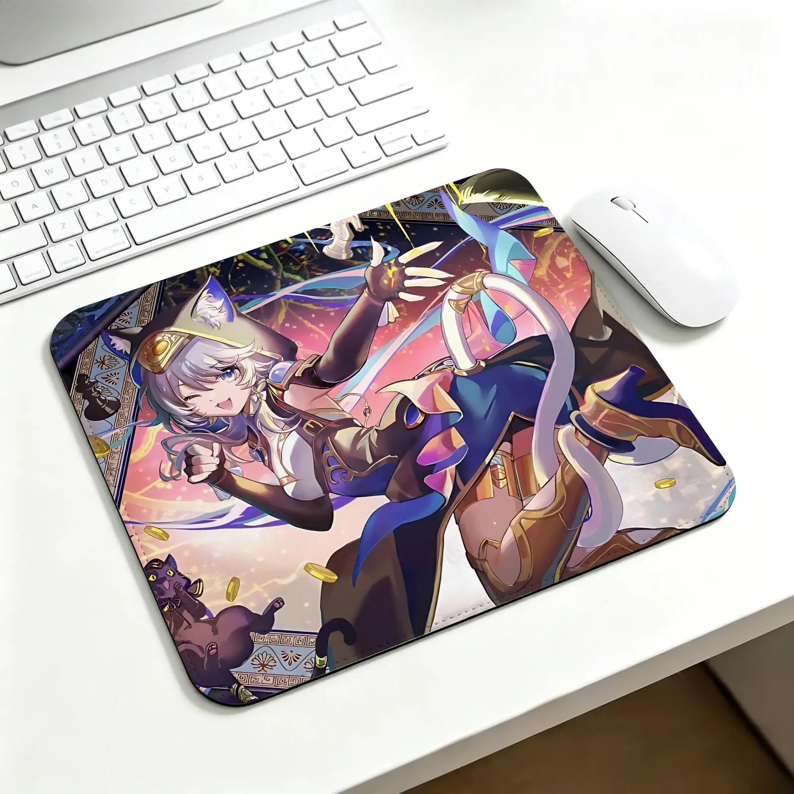 Honkai Star Rail Castorice Regular gaming mouse pad Office mouse pad Laptop desk mat Stitched edge S/M/L size mouse pad
