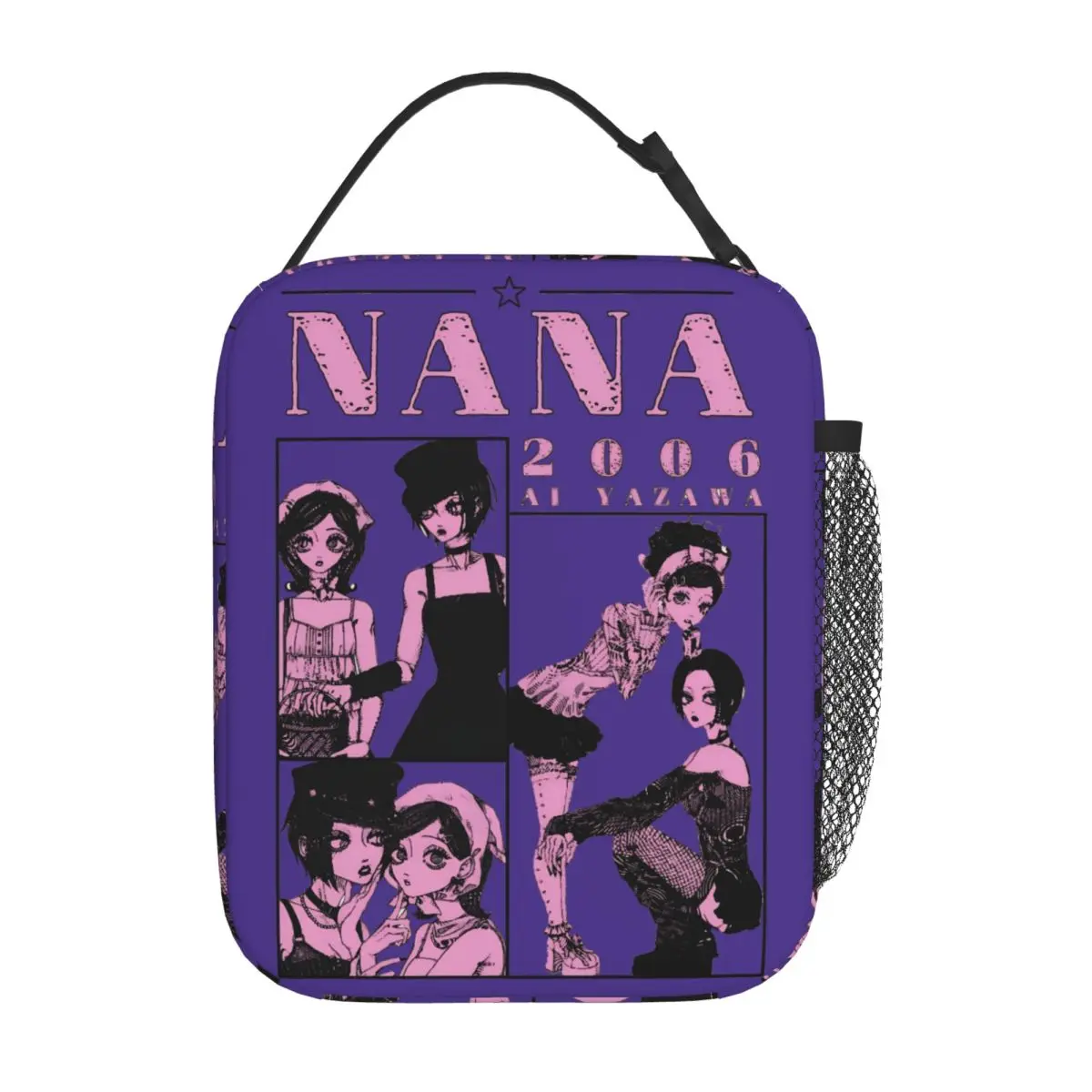

Nana Hachi Изолированные сумки для обеда Сумка-холодильник Контейнер для еды, большая сумка-тоут в стиле аниме, ланч-бокс для девочек и мальчиков, офисный пикник