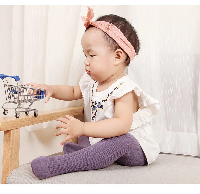 Ircomll 2 Paar Baby-Mädchen-Strumpfhosen, warme Leggings, Baumwoll-Tanzstrumpfhosen für Mädchen, einfarbige Strumpfhosen für Prinzessinnen, Kinderhosen – Detail 14