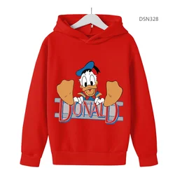 Disney Donald Duck Clothes Kids Boys Sweatshirt Baby Girls Clothing Sweatshirts Tigger Sweater Pullovers Tops Hoodies Sportwear