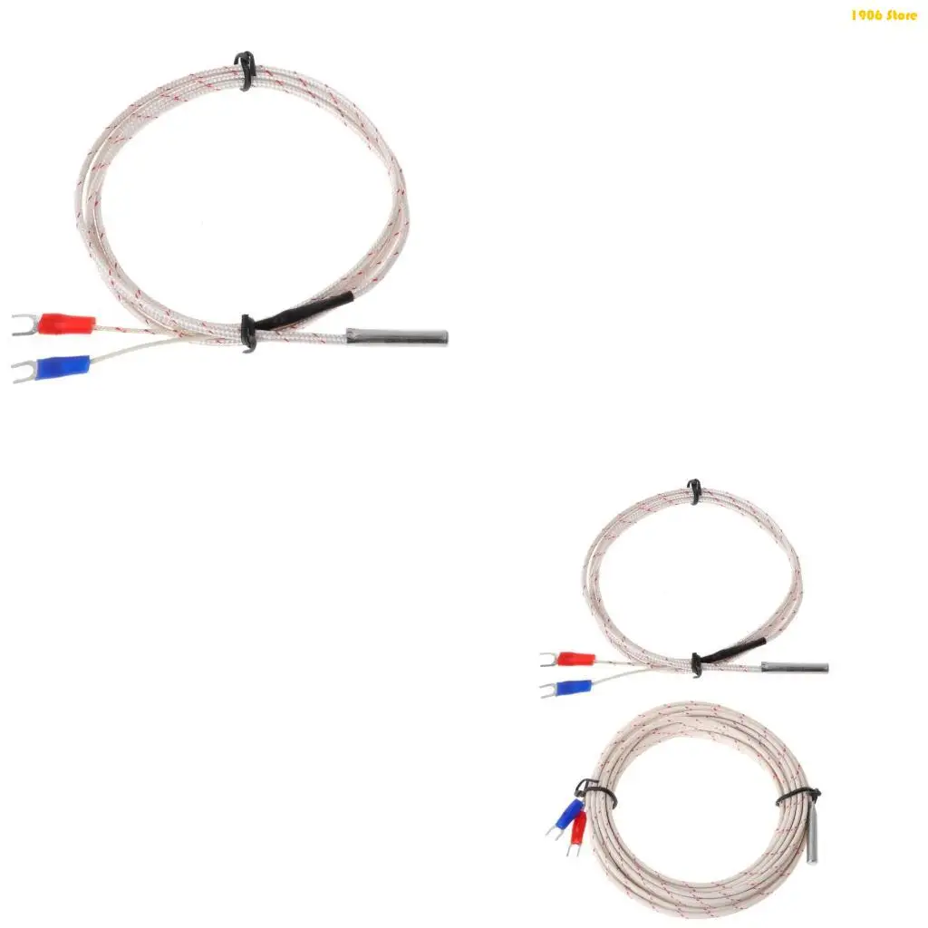 U1JB K-Type Thermocouple Probe 5x30mm 2-wires Temperature Sensors 5x30mm 1M 5M