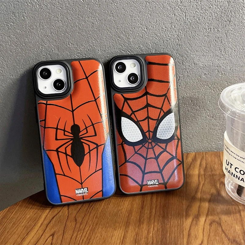 Cartoon Anime S-Spider-Man Phone Case for IPhone 15 14 13 12 11 Pro Max X XR XS Max Shockproof Protective Soft Silicone Cover