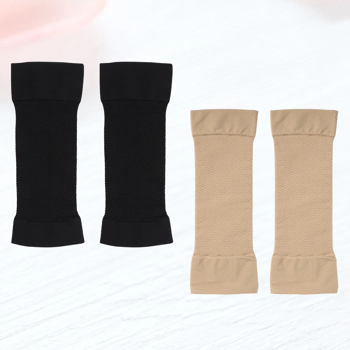 2 Pairs Running Gloves Elastic Calf Shaper Compression Arm Shaping Sleeves Scar Covering Women's